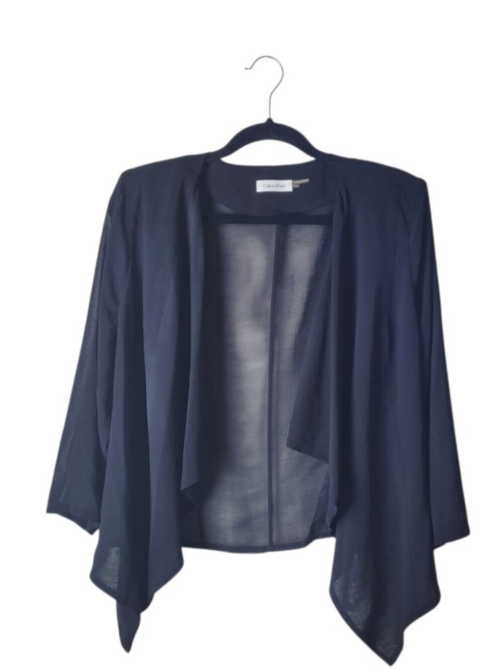 Calvin Klein Cascading Chiffon Cardigan Shrug